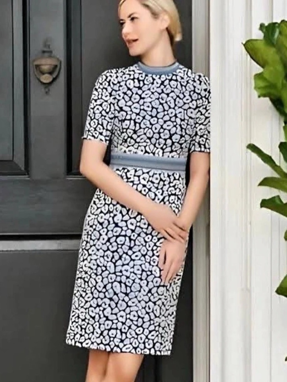 J.McLaughlin Kyrie Midi Dress in Geo Cheetah Size 14